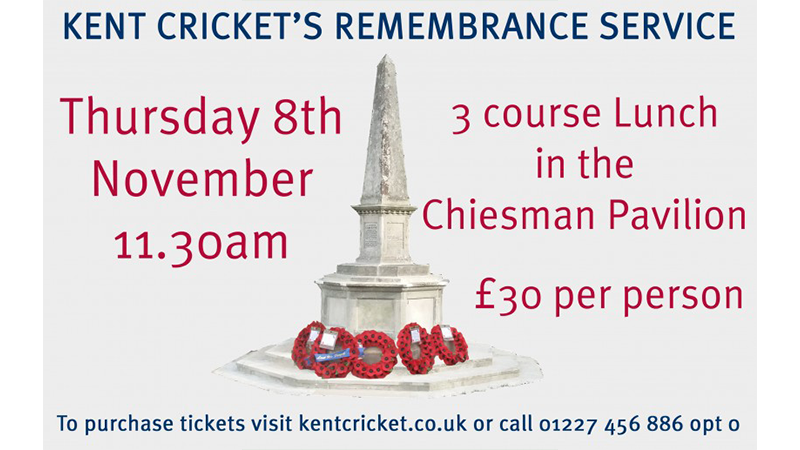 Kent Cricket’s Remembrance Service